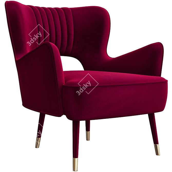 Elegant Munna Babe Armchair 3D model image 8