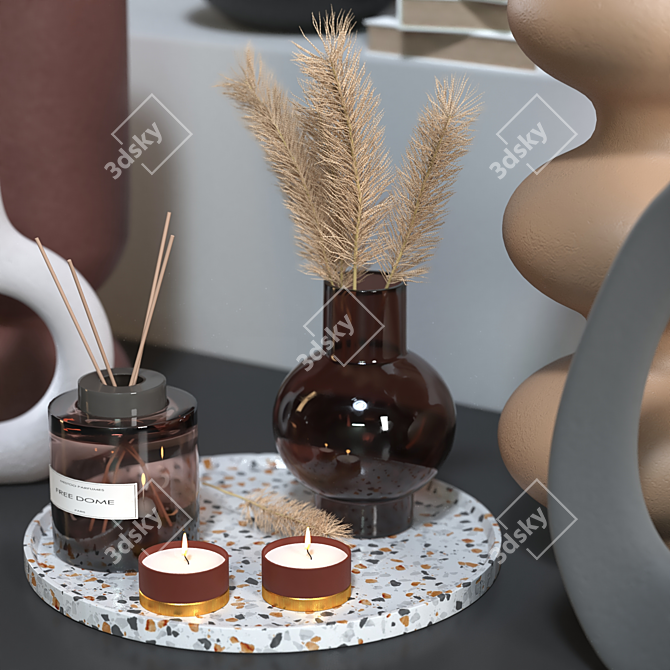 Elegant Decor Set 77 3D model image 2
