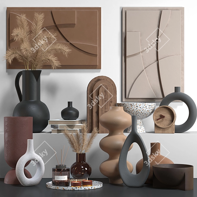 Elegant Decor Set 77 3D model image 8