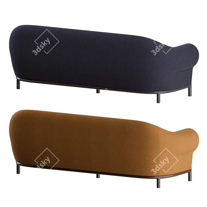 Modern Fender 3-Seater Sofa 3D model image 7