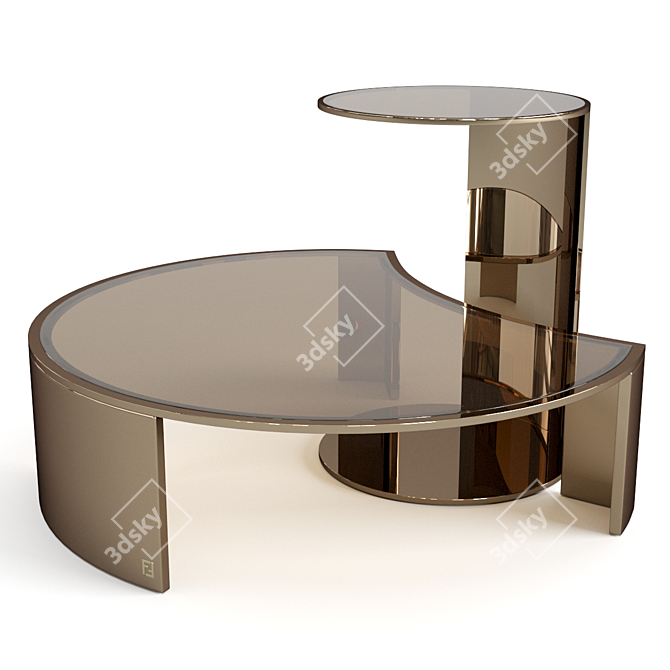 Elegant Fendi Casa Coffee Tables 3D model image 4