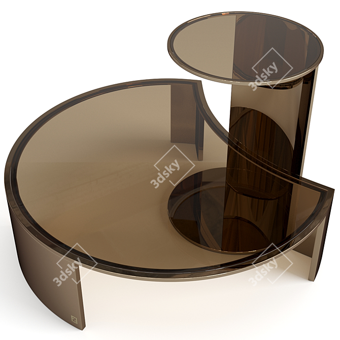 Elegant Fendi Casa Coffee Tables 3D model image 6