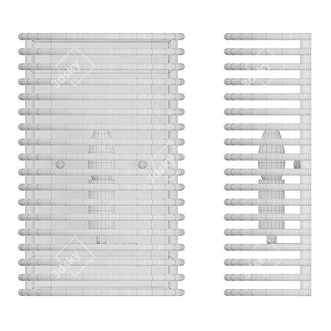 Art Deco Glass Wall Lamp 3D model image 5