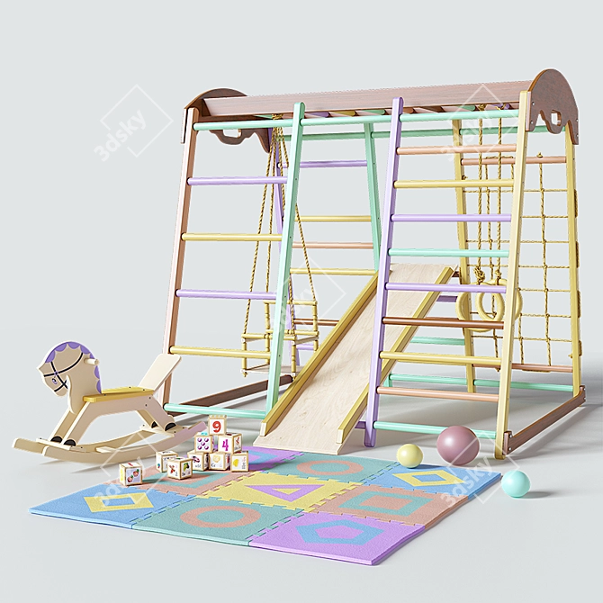 Compact Indoor Kids' Gaming Complex 3D model image 6