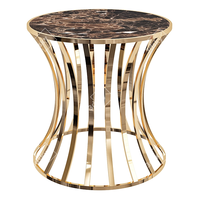 Sleek Gold Coffee Table Spectrum 3D model image 1