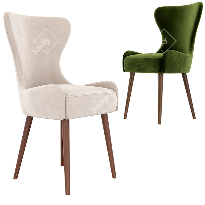 Elegant Neoclassic Chair 3D model image 1