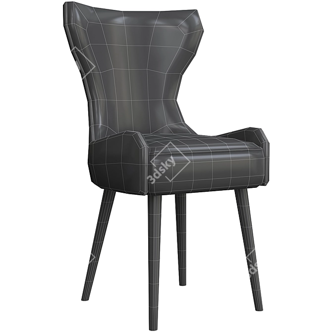 Elegant Neoclassic Chair 3D model image 2