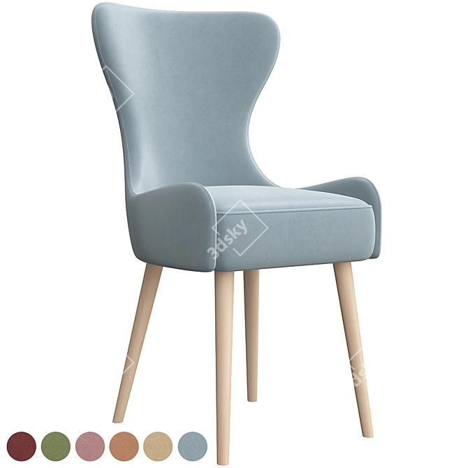 Elegant Neoclassic Chair 3D model image 6