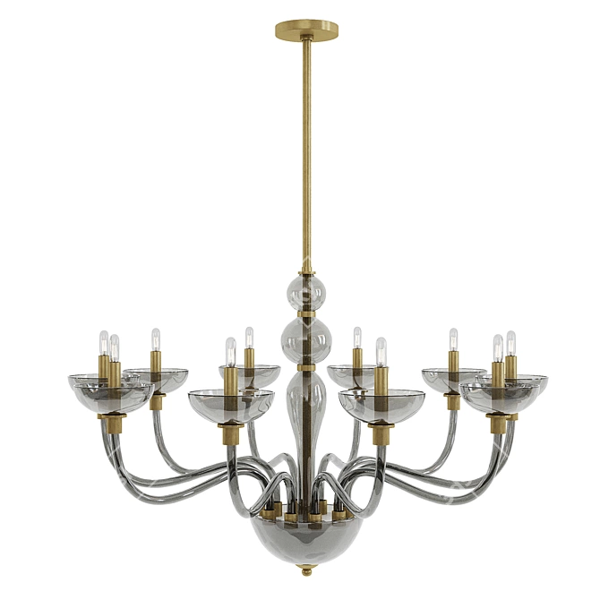 Elegant Gustavo Chandelier 3D model image 2