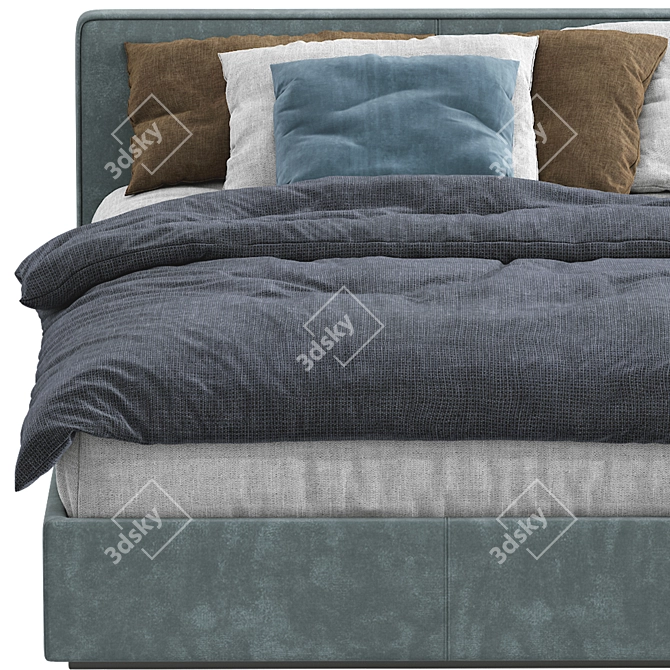 Modern Italian Bed - Pianca Beta 3D model image 5