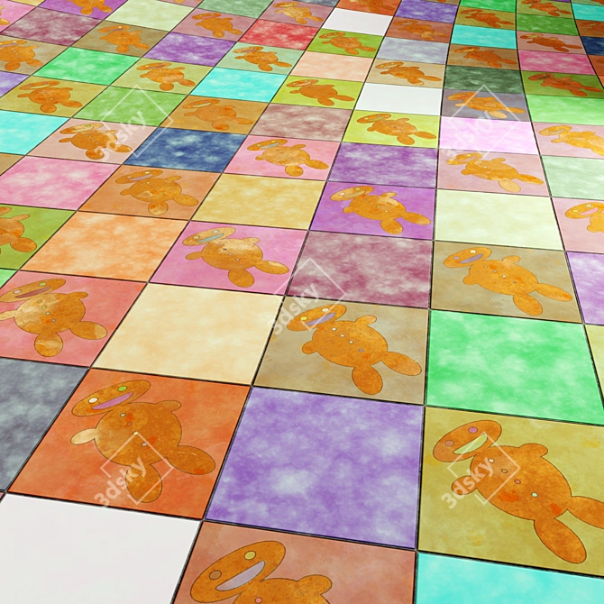 4k Gingerbread Kids Room Tile 3D model image 2