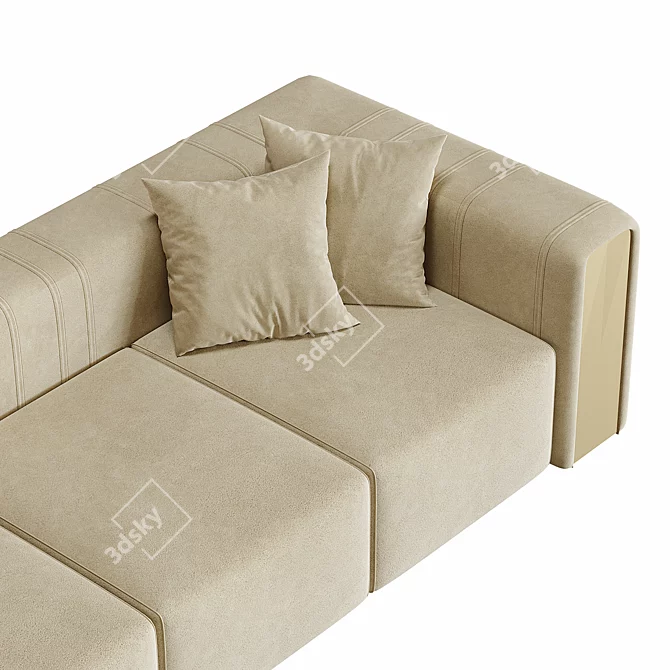 Sophisticated Italian Luz Sectional 3D model image 2