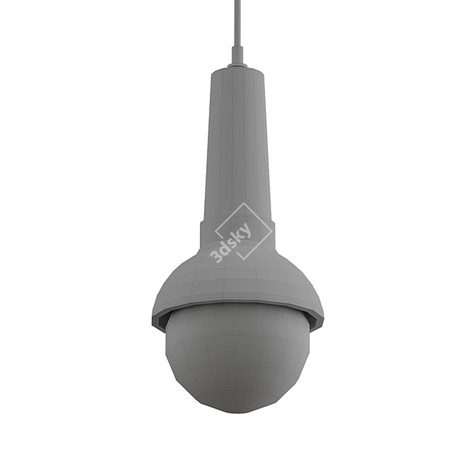 Sleek Capped Pendant 3D model image 2