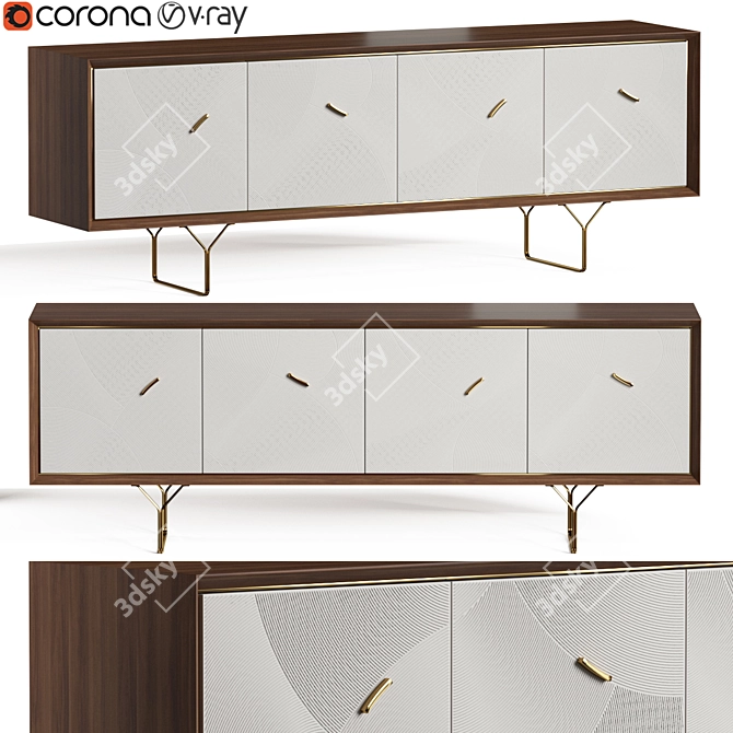 Elegant Pena Sideboard: Functional and Stylish 3D model image 1