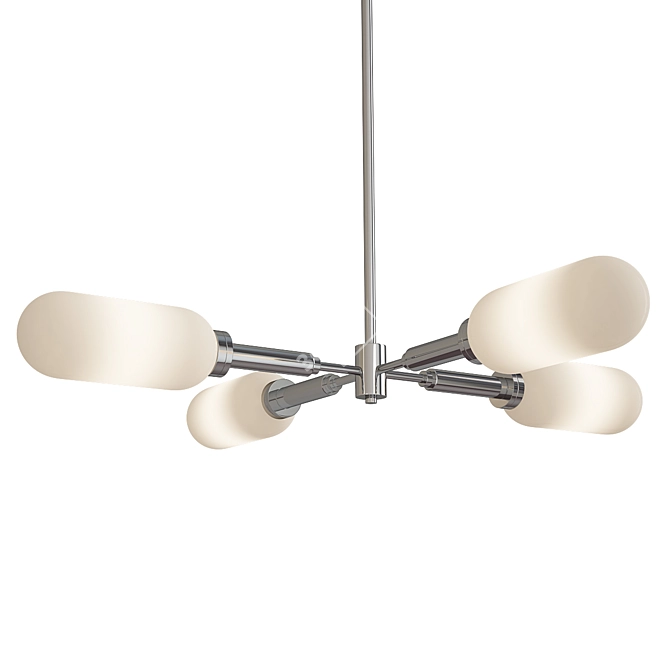 Modern Annex 4-Light Chandelier 3D model image 1