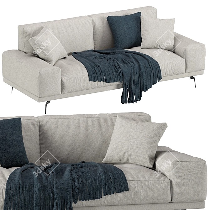 Elegant Blake Sofa: Italian Design 3D model image 3