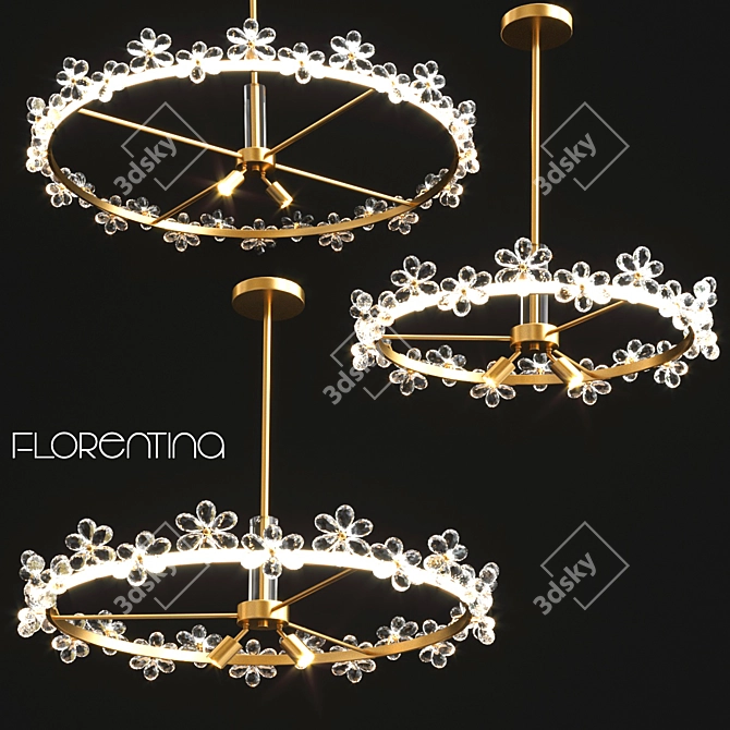 Elegant Florentina Design Lamps 3D model image 2