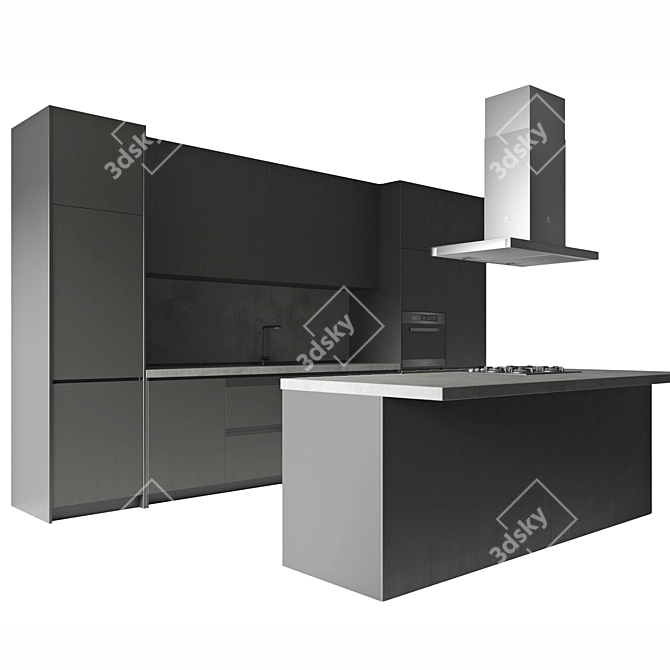 Sleek ALEA Kitchen Collection 3D model image 2