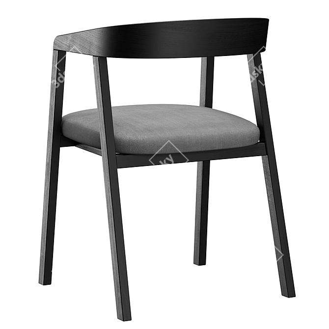 Placido Carver Chair: Sleek and Stylish 3D model image 6