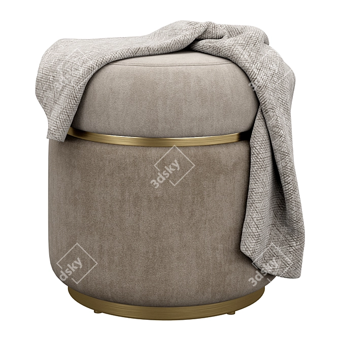Agra Ottoman: Elegant and Versatile 3D model image 2
