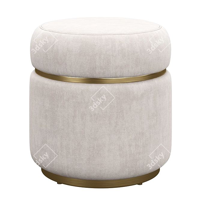 Agra Ottoman: Elegant and Versatile 3D model image 3