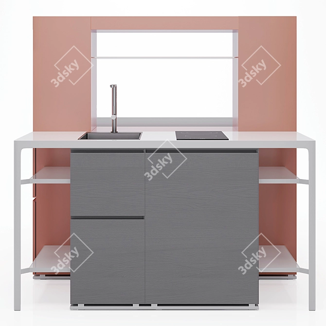 Isola Snack: Stylish Mini-Kitchen 3D model image 3