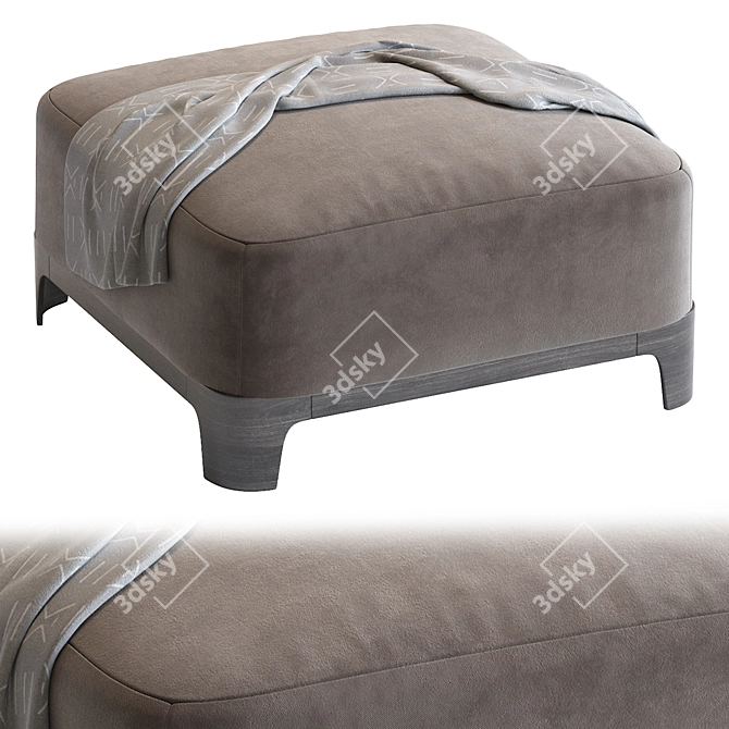 Keaton Ottoman: Stylish and Versatile Footrest 3D model image 3