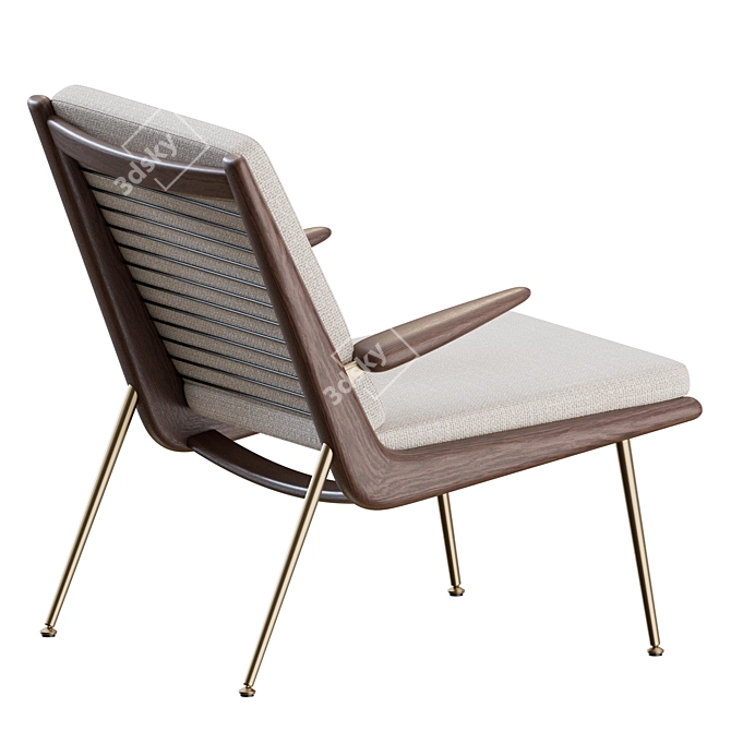 Sleek Boomerang Armchair: Modern Comfort. 3D model image 6