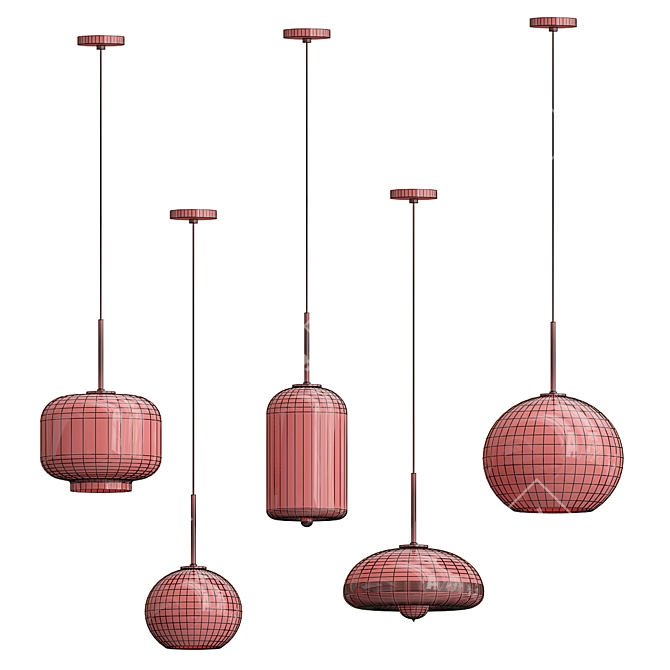 Elegant Genea Pendants: Illuminate with Style 3D model image 3