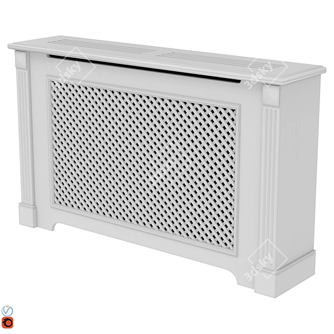 Elegant Radiator Screen Set 3D model image 2