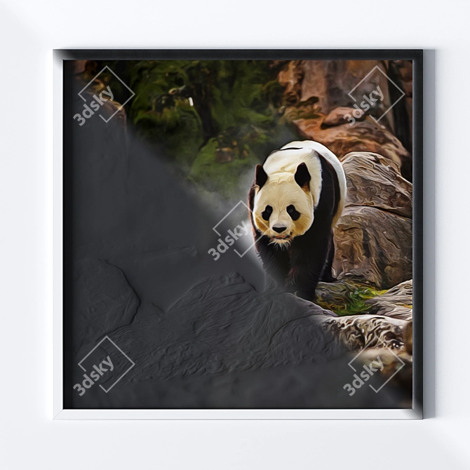 Panda Photo Frame Set | Modern Design 3D model image 4