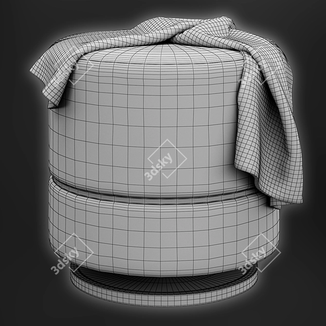 Luxury Parma Ottoman by Frato 3D model image 5