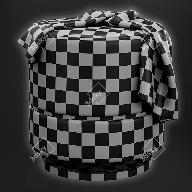 Luxury Parma Ottoman by Frato 3D model image 6