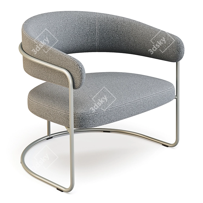 Opus Lounge Chair by +Halle: Classic Comfort and Contemporary Design 3D model image 1