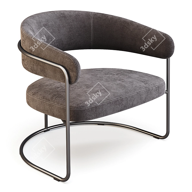 Opus Lounge Chair by +Halle: Classic Comfort and Contemporary Design 3D model image 2