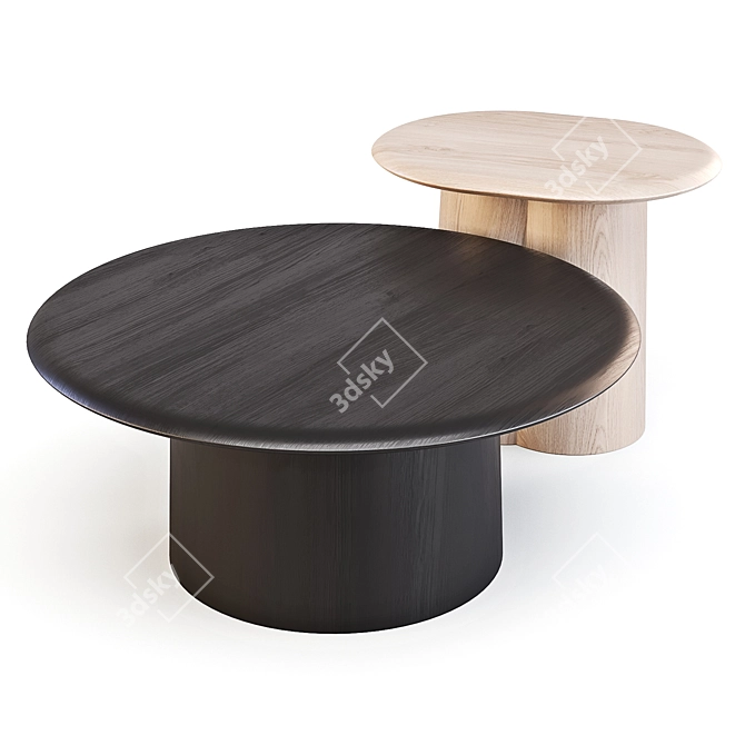  Nordic Oak: Proto Coffee & Side Tables 3D model image 3