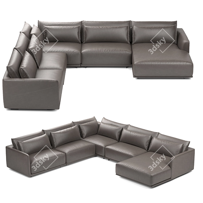 Natuzzi Italia Long Beach: High-Quality 3D Furniture Model 3D model image 1