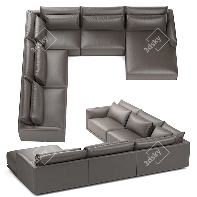 Natuzzi Italia Long Beach: High-Quality 3D Furniture Model 3D model image 3