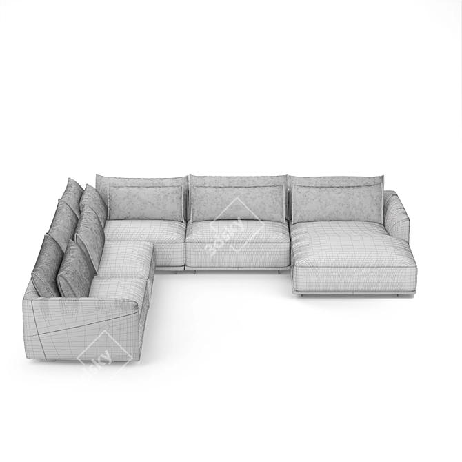 Natuzzi Italia Long Beach: High-Quality 3D Furniture Model 3D model image 6