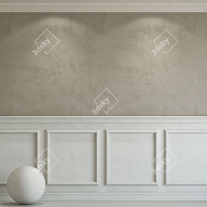 Versatile Decorative Plaster: Molding 212 3D model image 1