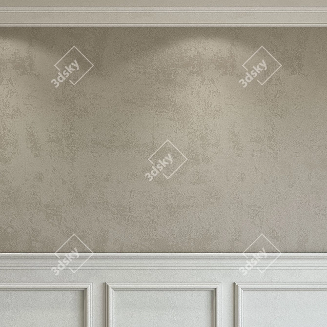 Versatile Decorative Plaster: Molding 212 3D model image 4