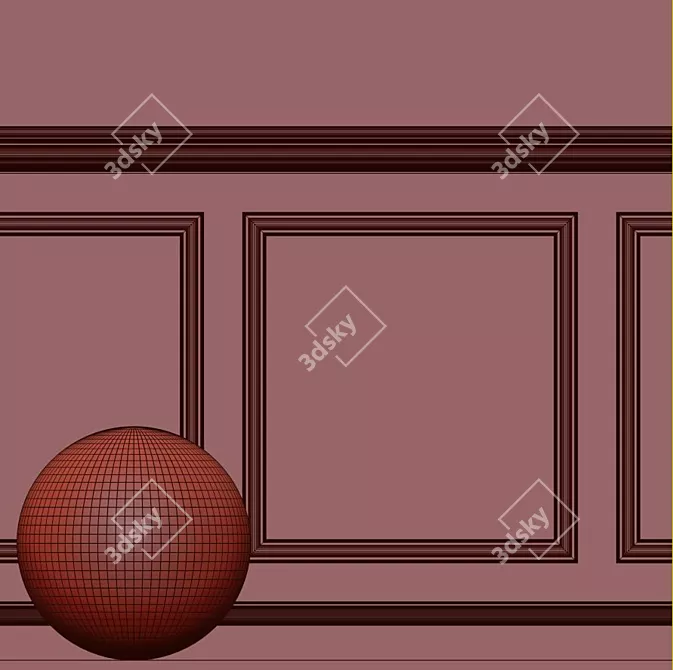 Versatile Decorative Plaster: Molding 212 3D model image 5