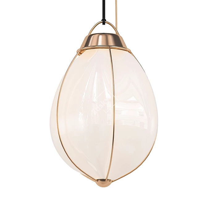 Boho Brass Pendant 3D model image 1