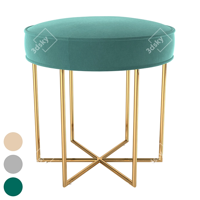 L&E Colin Stool: Chic & Compact Seating 3D model image 1