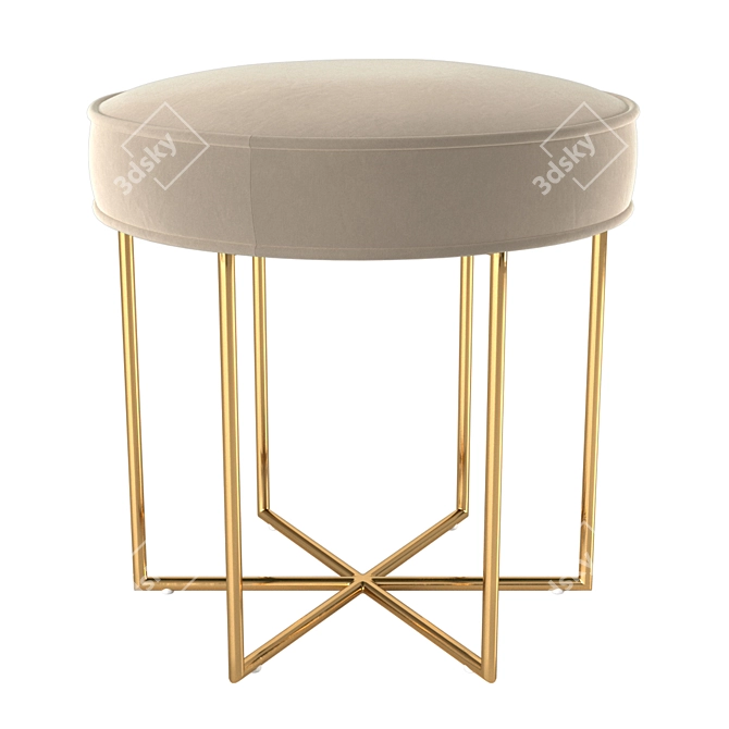 L&E Colin Stool: Chic & Compact Seating 3D model image 3