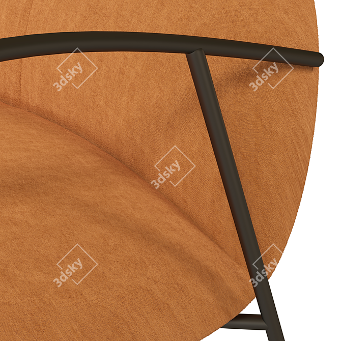 Elegant Wendelbo Armchair: Half & Half 3D model image 6