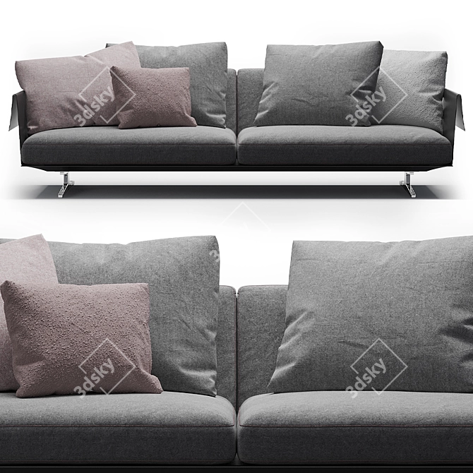 Flexform Bretton Contemporary Sofa 3D model image 1