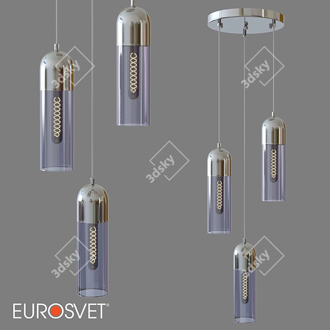 Smoky Airon Pendant Eurosvet 3D model image 1