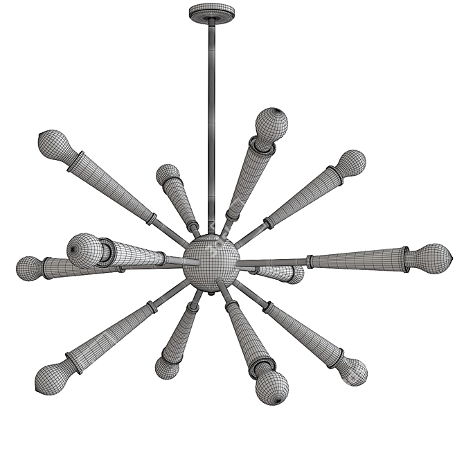 Astral Aura 12-Light Cosmos Chandelier 3D model image 2