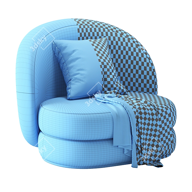 Contemporary Comfort: Modern Armchair 3D model image 5